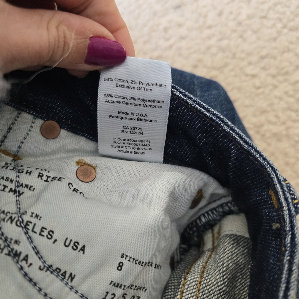 Aritzia The Casting Edition High Rise Cropped Jeans Size 24 - Picture 11 of 12